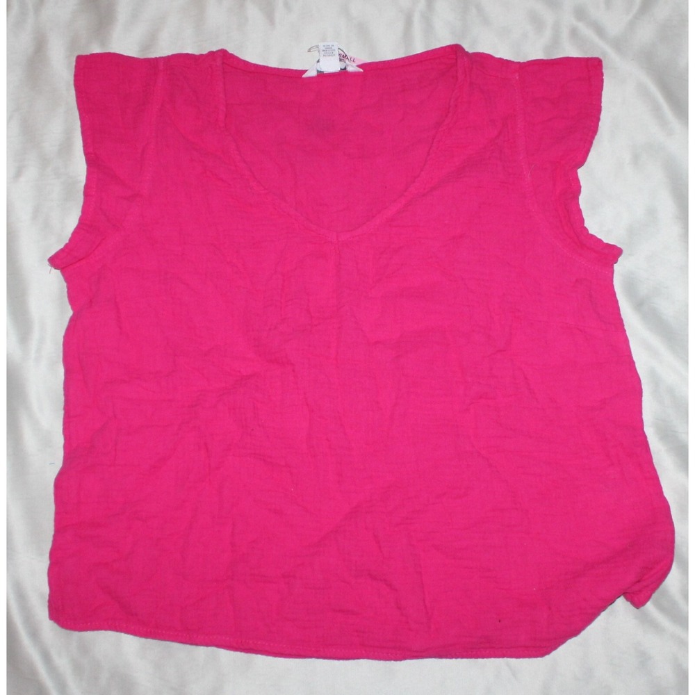 THREE DOTS DOUBLE GAUZE TOP PERIWINKLE BRAND pink NEW size XS